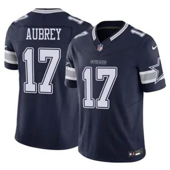 Mens Youths Kids Womens Brandon Aubrey Vapor Navy Blue Stitched Jersey